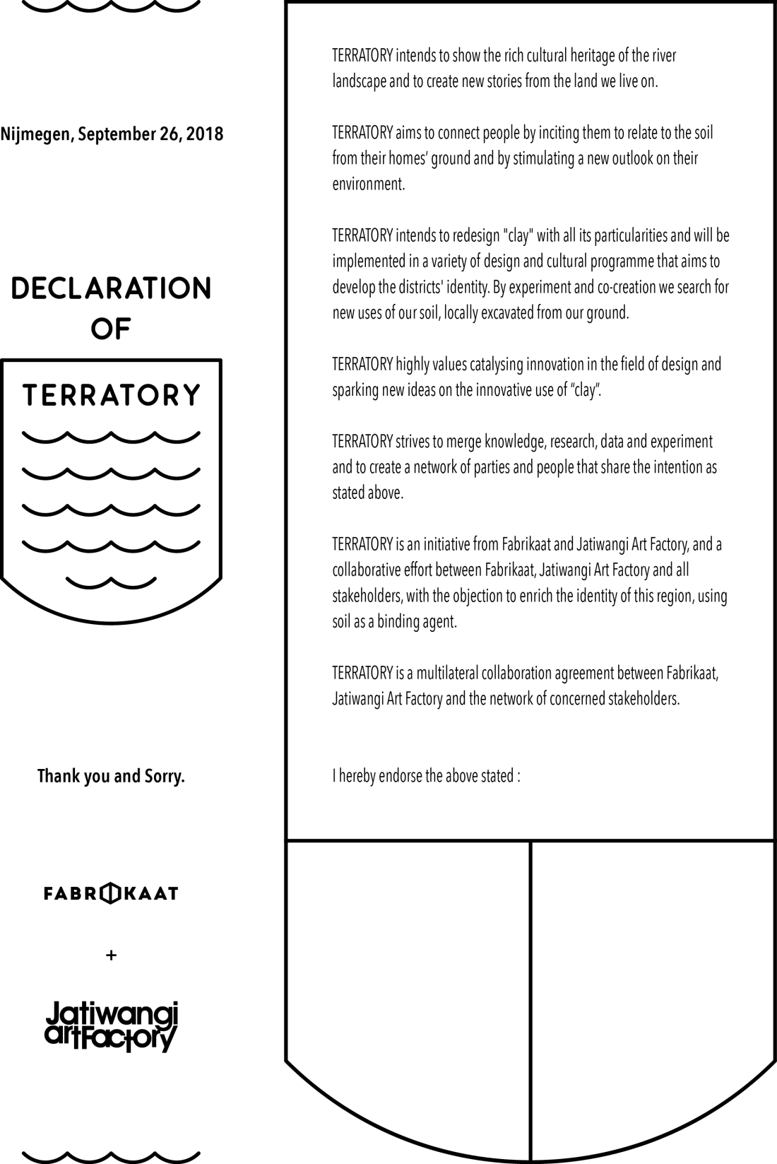 Declaration of TERRATORY